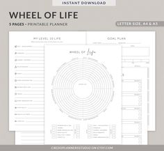 the wheel of life printable planner