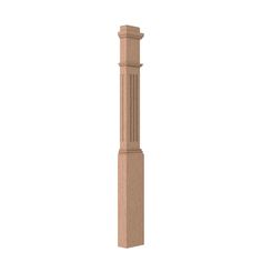 a tall wooden pillar on a white background