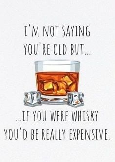 a card with an image of a glass of whiskey