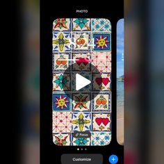 an image of a video playing on the phone with hearts and flowers in it,