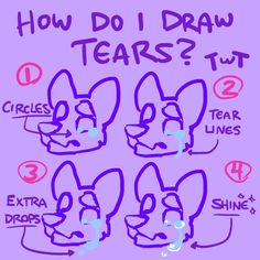 how do i draw tears? t - shirt design by the cat's meow