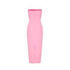 Pink SIRIU Evening Tube Dress Gown | i The Label – I The Label Feminine Fitted Maxi Dress For Banquet, Formal Pink Strapless Dress, Elegant Pink Strapless Dress For Banquet, Pink Strapless Dress For Formal Occasions, Formal Sheath Bandage Dress, Knee-length Fitted Gown For Formal Occasions, Chic Midi-length Bodycon Dress For Banquet, Chic Midi Bodycon Dress For Banquet, Fitted Strapless Dress With Straight Neckline For Banquet