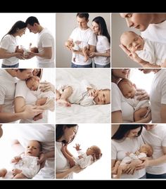 a man and woman holding their newborn babies