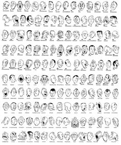 an image of cartoon faces with different expressions