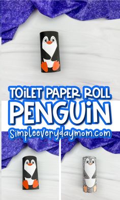 toilet paper roll penguin craft for kids to make and use with the toilet paper rolls