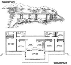 the floor plan for a two story house