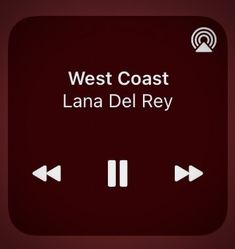 the west coast lana del rey logo is shown on an appliance for music