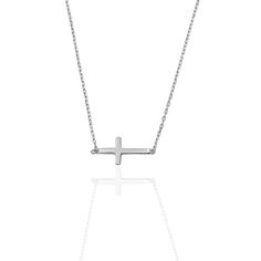 ✞ This dainty necklace features a sleek, minimalist sideways cross, offering a modern take on a classic symbol. Crafted with fine attention to detail, the cross delicately rests along a slender chain, creating a subtle yet meaningful statement. Lightweight and versatile, this necklace is perfect for layering or wearing solo for a touch of understated elegance. A timeless piece that effortlessly blends faith and style, making it an ideal accessory for any occasion. Minimalist Daily Wear Cross Pendant Necklace, Minimalist Cross Pendant Necklace With Adjustable Chain, Adjustable Minimalist Cross Necklace, Minimalist Nickel-free Cross Necklace, Minimalist Tarnish-resistant Yellow Gold Cross Necklace, Rose Gold Chain Necklace, Gold Necklace Simple, Pearl Gifts, Simple Rose