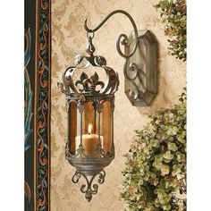 Medieval Home Decor, Tall Pillar Candles, Pendant Lantern, Lantern Pendant Lighting, Decorative Brackets, Tuscan Design, Lantern Set, Art Of Glass, Mediterranean Decor