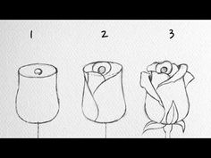 how to draw a rose in 3 easy steps