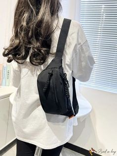 BirdinBag - 2023 New Tide Crossbody Sports Chest Bag - Nylon Cloth Casual Small Bag for Women Table Layout, Details Pictures, Word Wrap, Bag Style, Saddle Bag, White Space, Nylon Bag, Chest Bag, Bag For Women