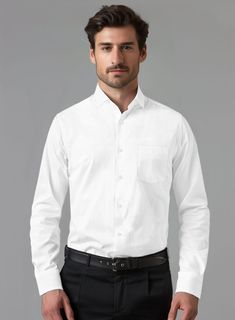 Convey Refined Elegance with our Italian White Slim Herringbone Shirt. Meticulously crafted from the finest premium cotton, this shirt boasts a pristine white hue that exudes elegance. The fabric is adorned with a delicate herringbone weave, imparting a refined texture that subtly catches the light and adds depth to its appearance.  Designed to transcend occasions, this versatile piece seamlessly transitions from formal affairs to smart-casual engagements, making it a quintessential addition to any discerning wardrobe.   Made according to your measurements for the special you.    Pamper yourself, get this shirt made exclusively for you now! Elegant White Long Sleeve Dress Shirt, Elegant White Long Sleeve Shirt, White Slim Fit Cotton Shirt, White Cotton Dress Shirt For Work, White Cotton Slim Fit Shirt, Classic Formal Cotton Tops, Timeless White Shirt For Work, Timeless White Workwear Shirt, Semi-formal White Cotton Shirt