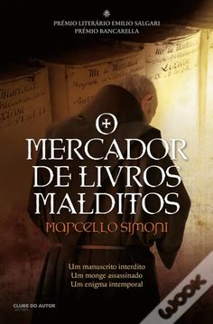 a book cover with an image of a man standing in front of a wall and the words mercador de livros malditos