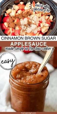 cinnamon brown sugar applesauce made simple in the slow cooker and easy to make