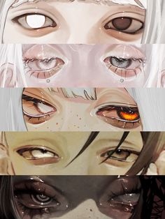 four different images of the same person's eyes and their appearance in each image