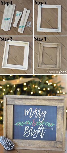 the steps to make a christmas sign