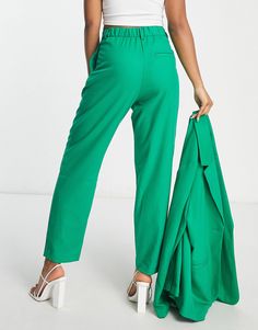 Monki mix and match tailored pants in green - part of a set | ASOS Green Workwear Sets With Pockets, Chic Green Sets With Pockets, Green Straight Pants Set For Work, Co Ords, Co Ord Set, Tailored Pants, Tailored Trousers, Co Ord, Mix N Match