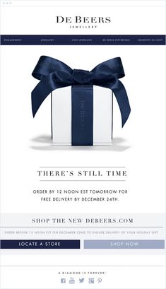 the website for dr beers is displayed on an iphone and tablet device, with a gift box wrapped in blue ribbon