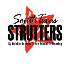 the logo for south texas strutters by debie bentet green school of dancing