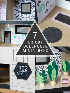 the dollhouse is made out of wood and paper