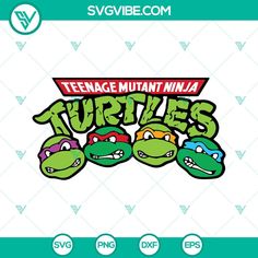 the teenage mutant ninja turtles logo is shown in this graphic file for svvebe com