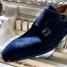 Double Monk Strap Shoes, Double Monk Strap, Monk Strap Shoes, Best Shoes For Men, Blue Suede Shoes, Work Boots Men, Dream Shoes, Mens Fashion Shoes, Monk Strap