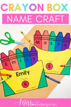 crayon box name craft for kids to make