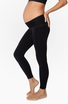 Our Bump Support™ Legging smooth, shape, and support from the waist down — pull them over the belly or roll them down for extra belly support. Full Length Compression Bottoms With Soft Touch, Compression Footless Bottoms For Pilates, Full Length Smoothing Yoga Bottoms, Smoothing Full Length Yoga Bottoms, Versatile Workout Bottoms With Soft Touch, Supportive Stretch Bottoms For Pilates, Supportive Yoga Bottoms, Full Length Compression Legwear For Pilates, Supportive Fitted Yoga Bottoms