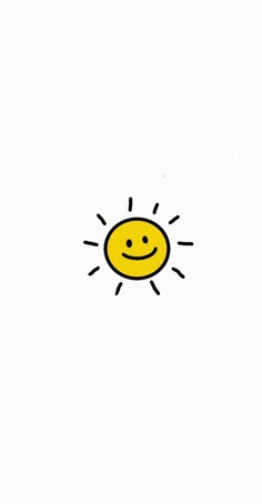 a drawing of a smiling sun on a white background