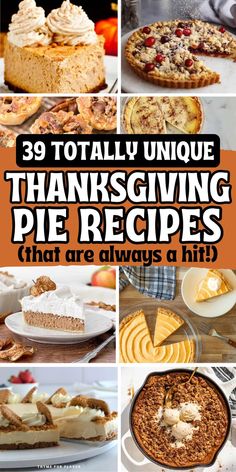 Easy Thanksgiving pie recipes and holiday dessert ideas for Thanksgiving potlucks, Friendsgiving, and your Thanksgiving dinner menu. Unique Pie Recipes, Fall Pies Recipes, Pumpkin Chiffon Pie, Pie Ideas, Pumpkin People, Thanksgiving Baking, Thanksgiving Pie Recipes, Unique Pies, Fall Pies