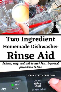 two ingredient homemade dishwasher rinse aid