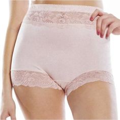 1 Pack Xl New In Package Style 4002 Tap Length Panty Floral Lace Around Waist And Leg Openings Soft Elastic Waistband Ruched Back Seam For Derrier Lift Soft Stretch Fabrication Fabric: 90% Nylon, 10% Spandex Hand Wash Cold, Hang To Dry High Waist Bottoms With Lace Trim For Daywear, Feminine Stretch Bottoms With High-cut Leg, Full Coverage Bottoms With Lace Trim For Daywear, Pink Full Coverage Shapewear Bottoms, Full Coverage Shapewear Bottoms For Loungewear, Feminine High Waist Bottoms For Daywear, Feminine High-waisted Bottoms For Daywear, High Waist Feminine Bottoms For Daywear, Correct Bra Sizing