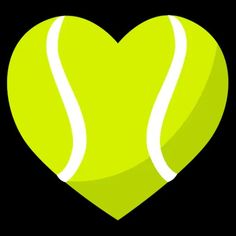 a tennis ball in the shape of a heart