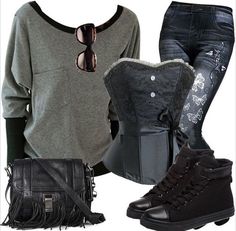 Saturday Outfit, Cute Fall Outfits, Style Me, Fall Outfits, Cool Outfits, Polyvore Image, Super Cute, How To Wear, Clothes