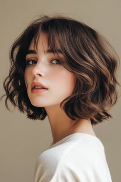 Elevate your style with 30 volumetric choppy bob hairstyles that add a trendy boost to your 2024 look. 💥 #ChoppyBob #2024HairTrends Short Hair Glasses, One Length Hair, Curly Short Hair, The Prophecy, Short Hair Lengths, Medium Layered Hair, Curly Short, Choppy Bob, Choppy Bob Hairstyles