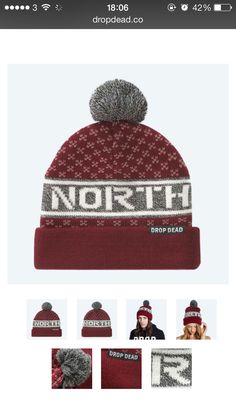 the north beanie is shown in multiple colors