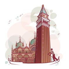 a tall tower with a clock on it's side