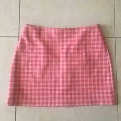 Nwt Urban Outfitters Women's Plaid Mini Skirt -Color = Two-Tone Pink Plaid -Fit = High Waist Fit, Flat Front, Rear Darts For Shaping, And Rear Zipper Closure. Unlined. -Content = 100% Polyester -Condition = New With Tags. Never Worn. Measurements (Approx.): -Overall Length = 14" From Waist To Bottom Hem -Waist = 13.75" Pink Fitted Short Skort, Preppy Pink Cotton Skort, Preppy Stretch Skort For Spring, Pink Cotton Preppy Skort, Pink Lined Short Skirt, Trendy Pink Pencil Mini Skirt, Pink Short Lined Skirt, Preppy Pink Mini Skirt For Summer, Preppy Stretch Bottoms For Spring