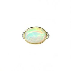 an opal and diamond ring