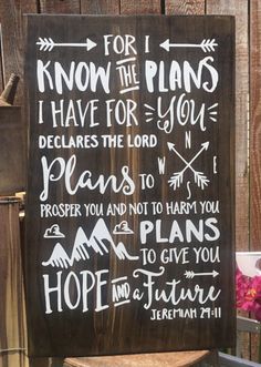 Jeremiah 29:11 Bible Verse Canvas Art, Bible Verse Canvas, Jeremiah 29, I Know The Plans, Cricut Crafts, Bible Verse, Chalkboard Quote Art, Bible Verses, Bible