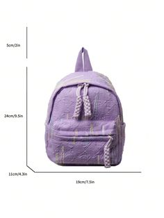 This Stylish Striped Nylon Backpack is the perfect accessory for shopping, travel, and casual outings. It's made from durable nylon and features a trendy striped design, making it both fashionable and functional. Stay organized with its multiple compartments and travel with ease thanks to its lightweight construction. Features : Lightweight, Foldable, High-capacity, Multi-function Color : Purple Pattern Type : Letter, Plaid, Plants Material : Polyamide Type : Classic Backpack Style : Casual, Cute, Preppy, Sporty, Vacation, Funky Closure Type : Zipper Bag Size : Mini Composition : 100% Polyamide Casual Student Backpack For Spring, Spring Casual Student Backpack, Casual Purple Nylon Backpack, Casual Purple Backpack With Zipper Closure, Casual Purple Backpack, Nylon Backpack For Everyday Use In Spring, Spring Nylon Backpack For Everyday Use, Spring Travel Nylon Backpack, Backpack Style