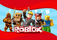 the roblox logo with lego characters