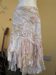 Recycle Wedding Dress, Bohemian Wrap, Estilo Hippy, Diy Vetement, Lace Wrap, Mode Boho, Lace Outfit