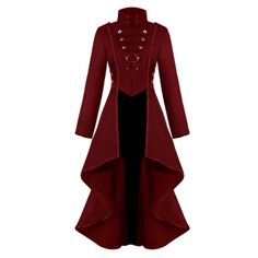 Vintage Gothic Women Irregular Hem Long Coat sold by KoKo Fashion on Storenvy Steampunk Tuxedo, Gothic Tailcoat, Suit Corset, Corset Halloween Costumes, Outfits Ladies, Steampunk Coat, Corset Steampunk, Tudor Dress, Lace Corset Dress