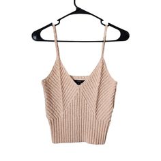 Up For Consideration Is A New Jcrew Top. This Garment Is New With Tags. Size M Pit To Pit 13in Shoulder To Hem 19in /Cc Beige V-neck Tank Top For Fall, Trendy Knit V-neck Crop Top, Beige V-neck Crop Top For Fall, Trendy Beige V-neck Knit Top, Beige Knit V-neck Top, Beige V-neck Knit Top, Trendy V-neck Knit Crop Top, Trendy Cropped Beige Knit Top, Trendy Beige Cropped Knit Top