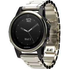 Garmin fenix 5s Sapphire Smartwatch with Metal Band, Beige Find My Phone, Fitness Watches For Women, Heart Rate Monitor Watch, Altimeter, Garmin Fenix, Metal Band, Garmin Watch, Sport Watches, Metal Bands