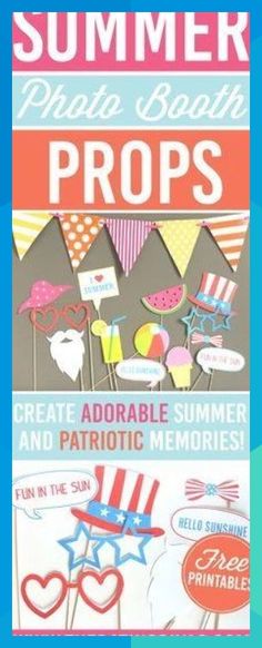 an advertisement for the summer propps program with pictures of patriotic flags and hats on them