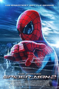 the amazing spider - man 2 movie poster with an image of a person holding his hand up