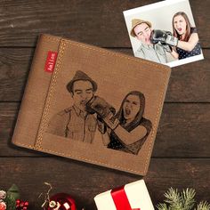 Engraved Photo Wallets Personalized, Custom Trifold Wallets for Men,Fa – Amlion.Store Personalized Wallets, Custom Wallets, Engraved Wallet, Wallets For Men, Photo Engraving, Personalized Wallet, Children Images, Unusual Gifts, Trifold Wallet