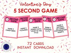 valentine's day 5 second game for kids